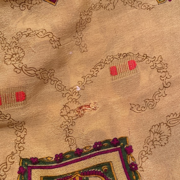 Vintage Silk layered Handkerchief flowy mini Reversible Wraparound Skirt - Picture 15 of 16